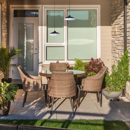 SZETT 2 db LED napelemes függesztett lámpa alkonyatérzékelővel LED/6W/3,7V 2000 mAh IP44 + távirányítóval