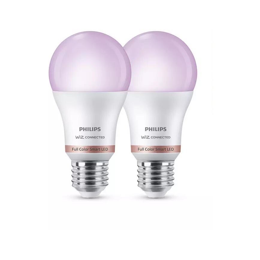KÉSZLET 2x LED RGB Dimmelhető izzó Philips A60 E27/8W/230V Wi-Fi