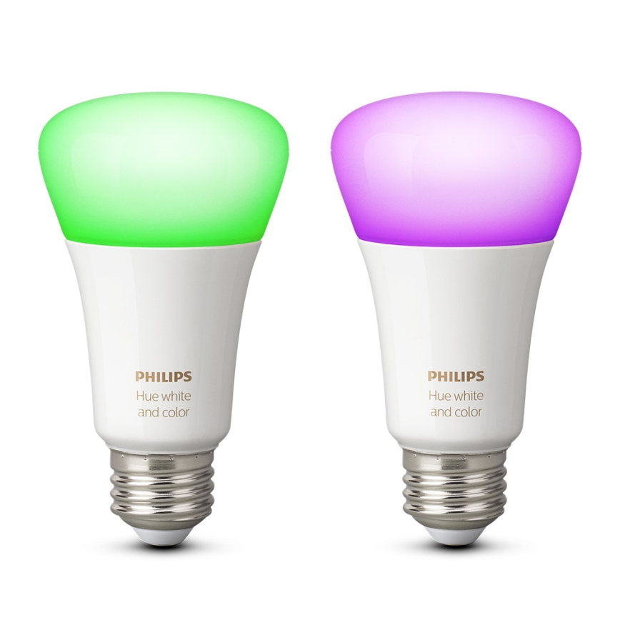 KÉSZLET 2x LED RGB Dimmelhető izzó Philips HUE WHITE AND COLOR AMBIANCE E27/10W/230V