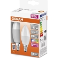 KÉSZLET 2x LED RGBW Dimmelhető izzó B38 E14/4,9W/230V 2700K + távirányítás - Osram