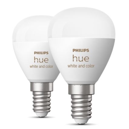 KÉSZLET 2x LED RGBW Dimmelhető izzó Philips Hue White And Color Ambiance P45 E14/5,1W/230V 2000-6500K