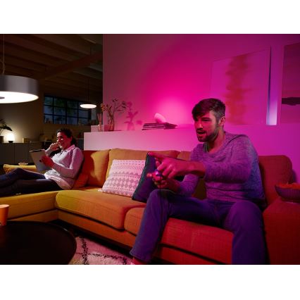 KÉSZLET 2x LED Szabályozható izzó Philips HUE WHITE AND COLOR AMBIANCE E27/9W/230V