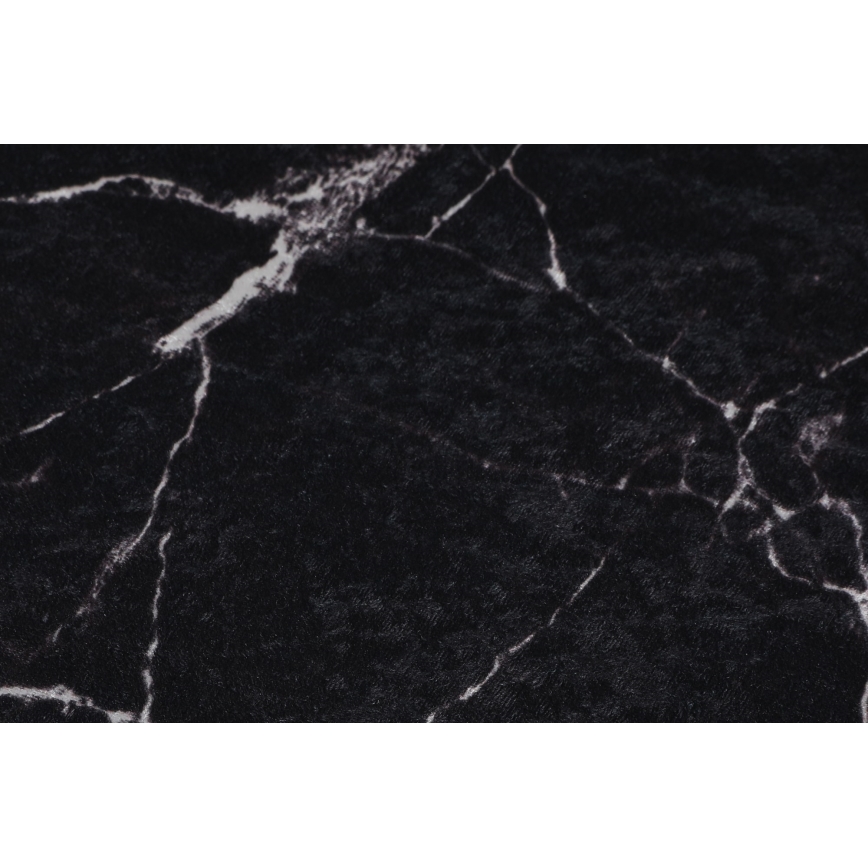 SZETT 2x Fürdőszobai szőnyeg MARBLE 50x60/60x100 cm fekete