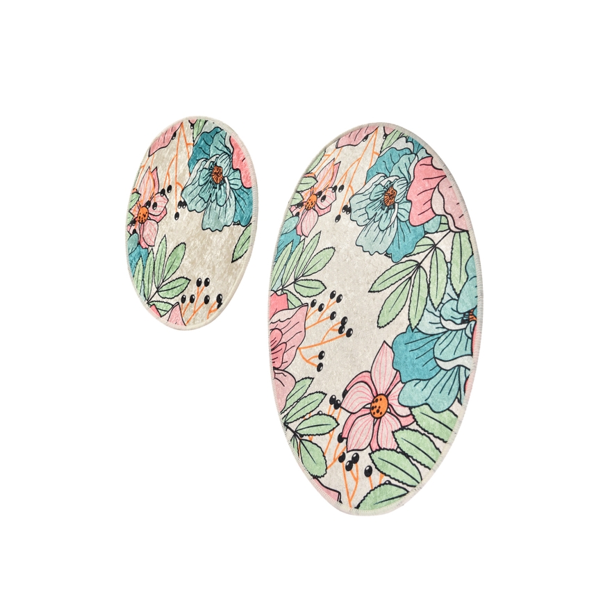 SZET 2 db fürdőszobai szőnyeg SPRING 60/100 cm színes