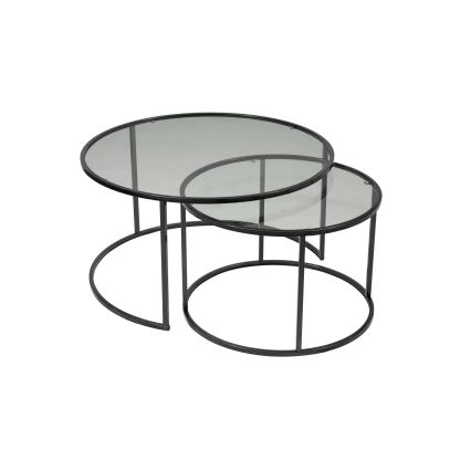 SZETT 2x TOKYO konferencias asztal átmérő 60/80 cm fekete