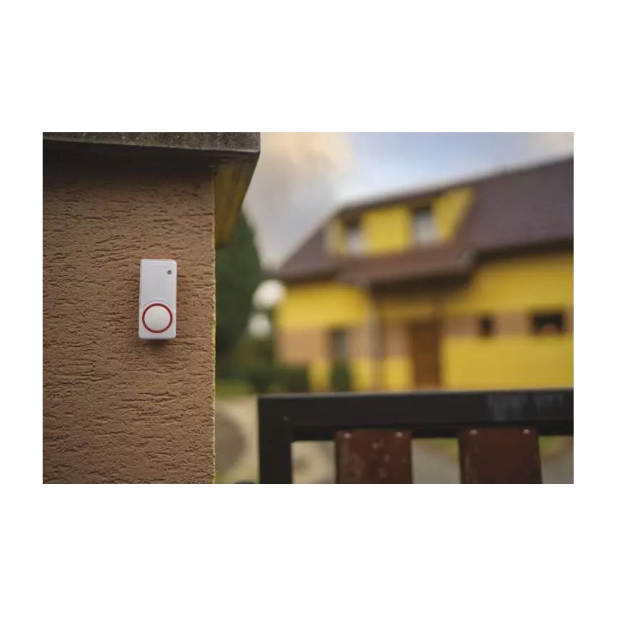 KÉSZLET 2x Vezeték nélküli aljzatos ajtócsengő 230V IP44