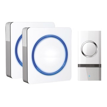 KÉSZLET 2x Vezeték nélküli csengő konnektorba 1L23 230V/12V IP44