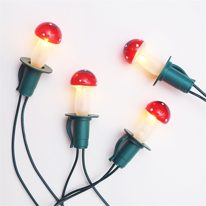 KÉSZLET 3 x tartalék izzó MUSHROOM E10/20V/0,1A piros, Európában készült