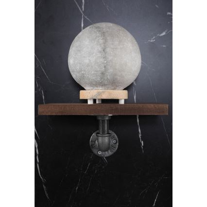 KÉSZLET 3x Fali polc BORURAF fenyő/fekete