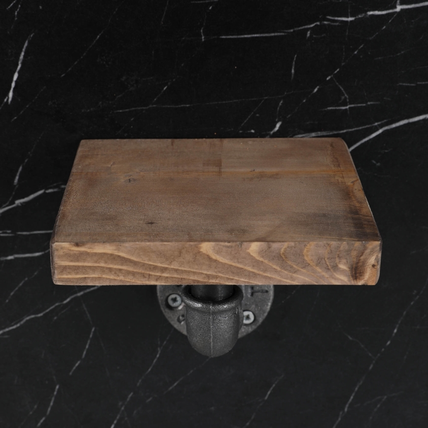 KÉSZLET 3x Fali polc BORURAF fenyő/fekete