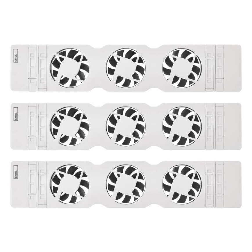 KÉSZLET 3x Hűtőventilátor 5/230V fehér