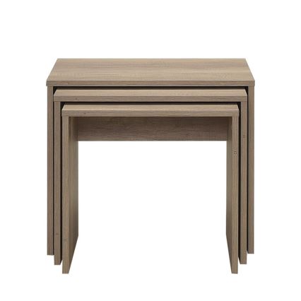 KÉSZLET 3x Kávésasztal barna