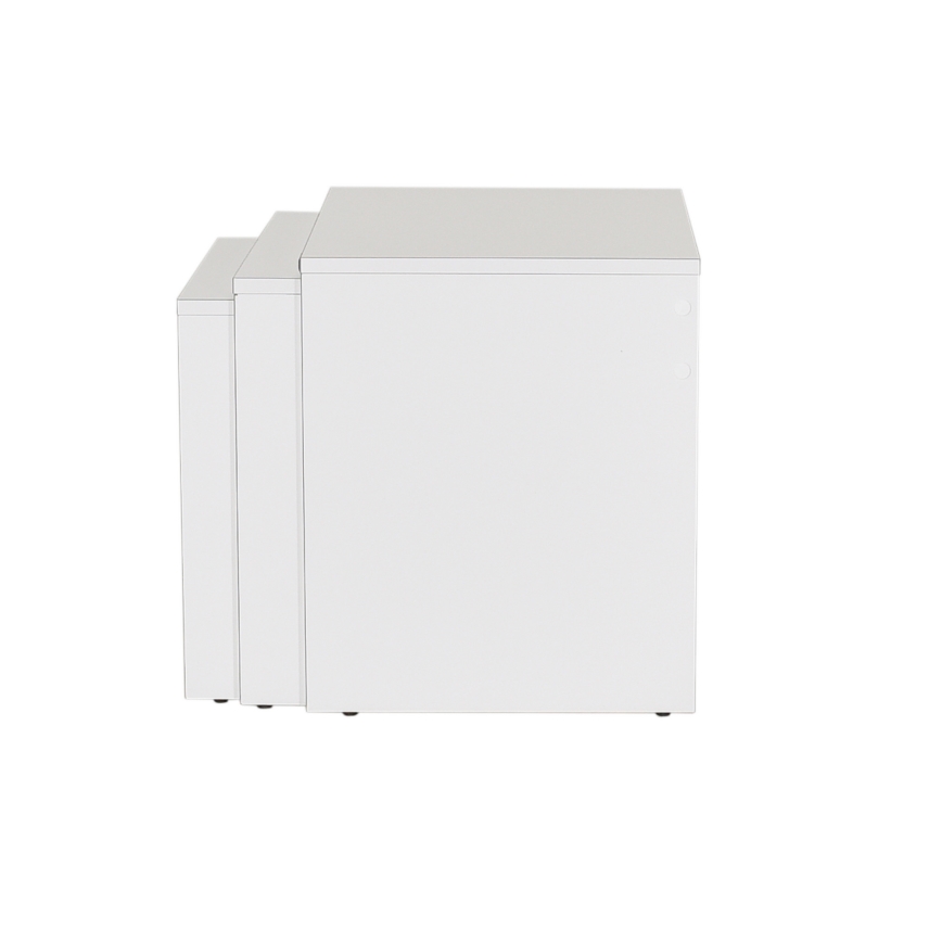 KÉSZLET 3x Kávésasztal fehér