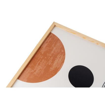 KÉSZLET 3x Kép képkeretben 50x70 cm bézs/barna