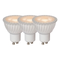 KÉSZLET 3x LED Dimmelhető izzó MR16 GU10/5W/230V 3000K - Lucide 49006/15/31