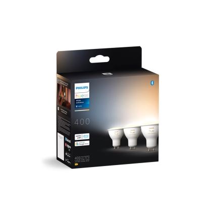 KÉSZLET 3x LED Dimmelhető izzó Philips Hue WHITE AMBIANCE GU10/4,2W/230V 2200-6500K