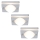 Készlet 3x LED fürdőszobai beépíthető lámpa 3xGU10/3,5W/230V