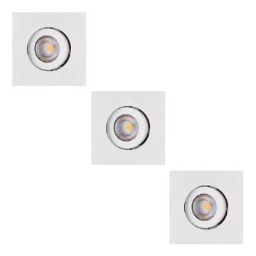 KÉSZLET 3x LED Fürdőszobai beépíthető lámpa 3xLED/5,5W/230V IP23