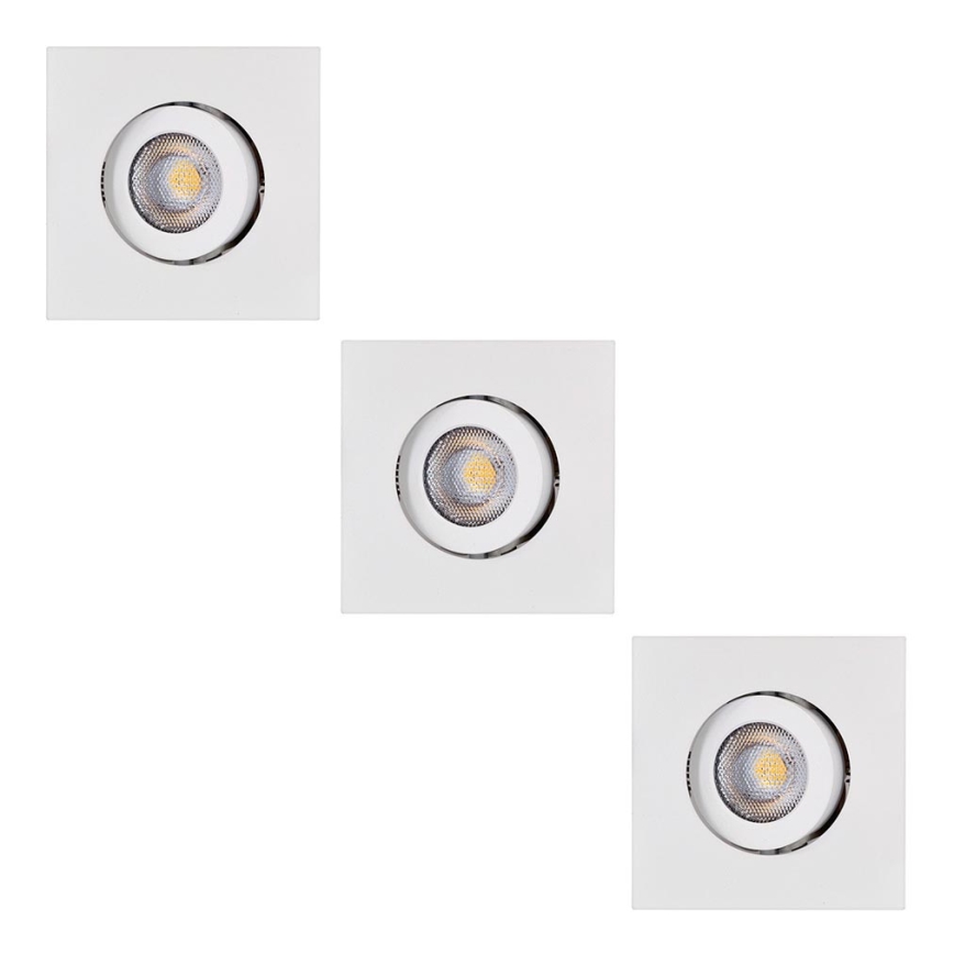 KÉSZLET 3x LED Fürdőszobai beépíthető lámpa 3xLED/5,5W/230V IP23