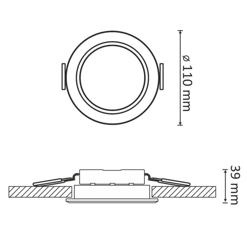 KÉSZLET 3x LED Fürdőszobai beépíthető lámpa MIRO LED/4W/230V IP44