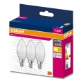 KÉSZLET 3x LED Izzó B38 E14/4,9W/230V 3000K - Osram