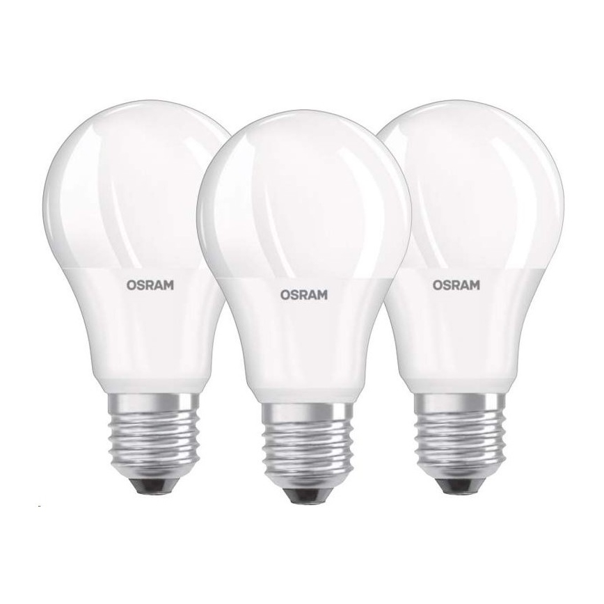 KÉSZLET 3x LED Izzó BASE E27/8,5W/230V 2700K - Osram