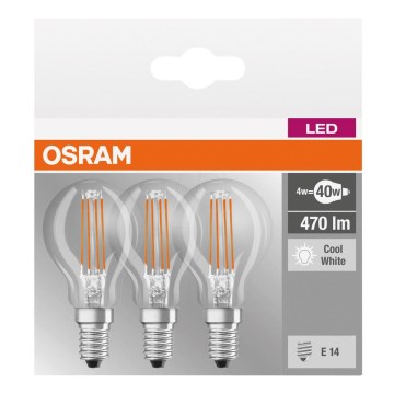 KÉSZLET 3x LED Izzó  BASE P40 E14/4W/230V 4000K – Osram