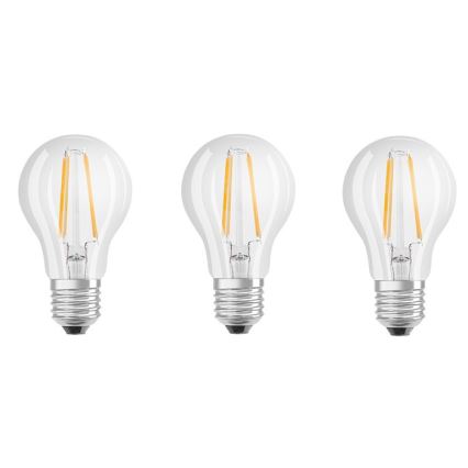 KÉSZLET 3x LED Izzó BASE E27/6,5W/230V 4000K – Osram