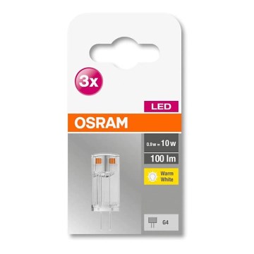 KÉSZLET 3x LED Izzó G4/0,9W/12V 2700K - Osram