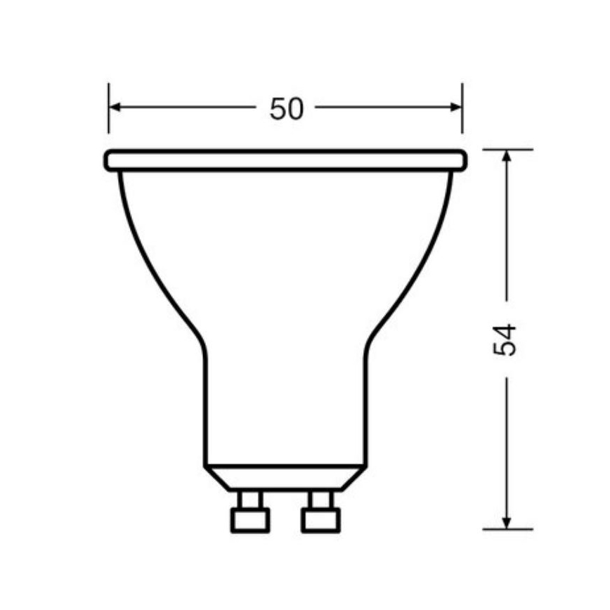 KÉSZLET 3x LED Izzó PAR16 GU10/4,5W/230V 2700K - Osram