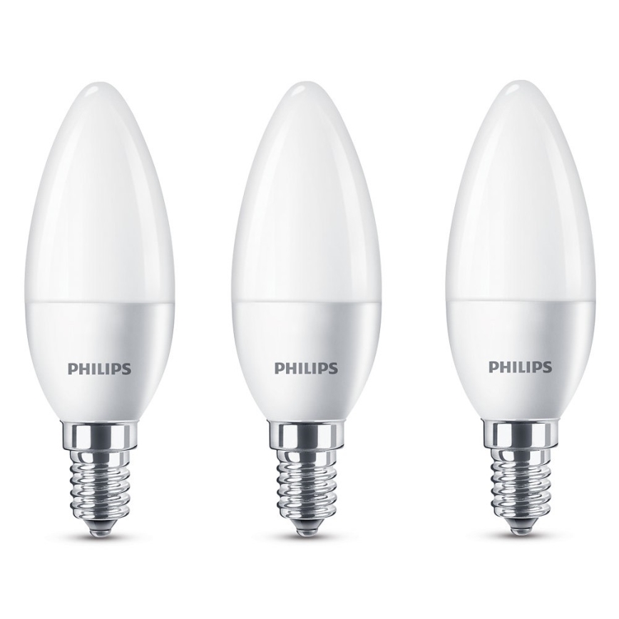KÉSZLET 3x LED Izzó Philips E14/5,5W/230V 2700K