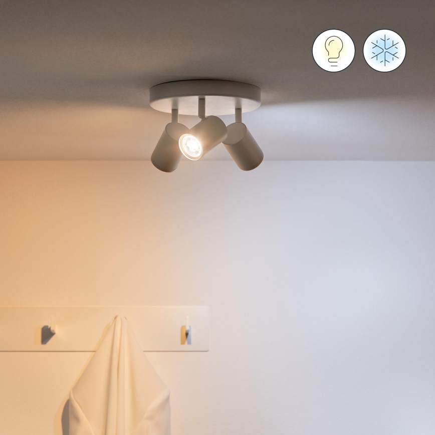KÉSZLET 3x LED RGBW Dimmelhető izzó GU10/4,7W/230V 2200-6500K CRI 90 Wi-Fi - WiZ