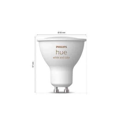 KÉSZLET 3x LED RGBW Dimmelhető izzó Philips Hue WHITE AND COLOR AMBIANCE GU10/4,2W/230V 2000-6500K