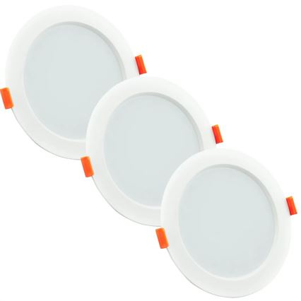 KÉSZLET 3xLED Fürdőszobai beépíthető lámpa MIRO LED/6W/230V IP44