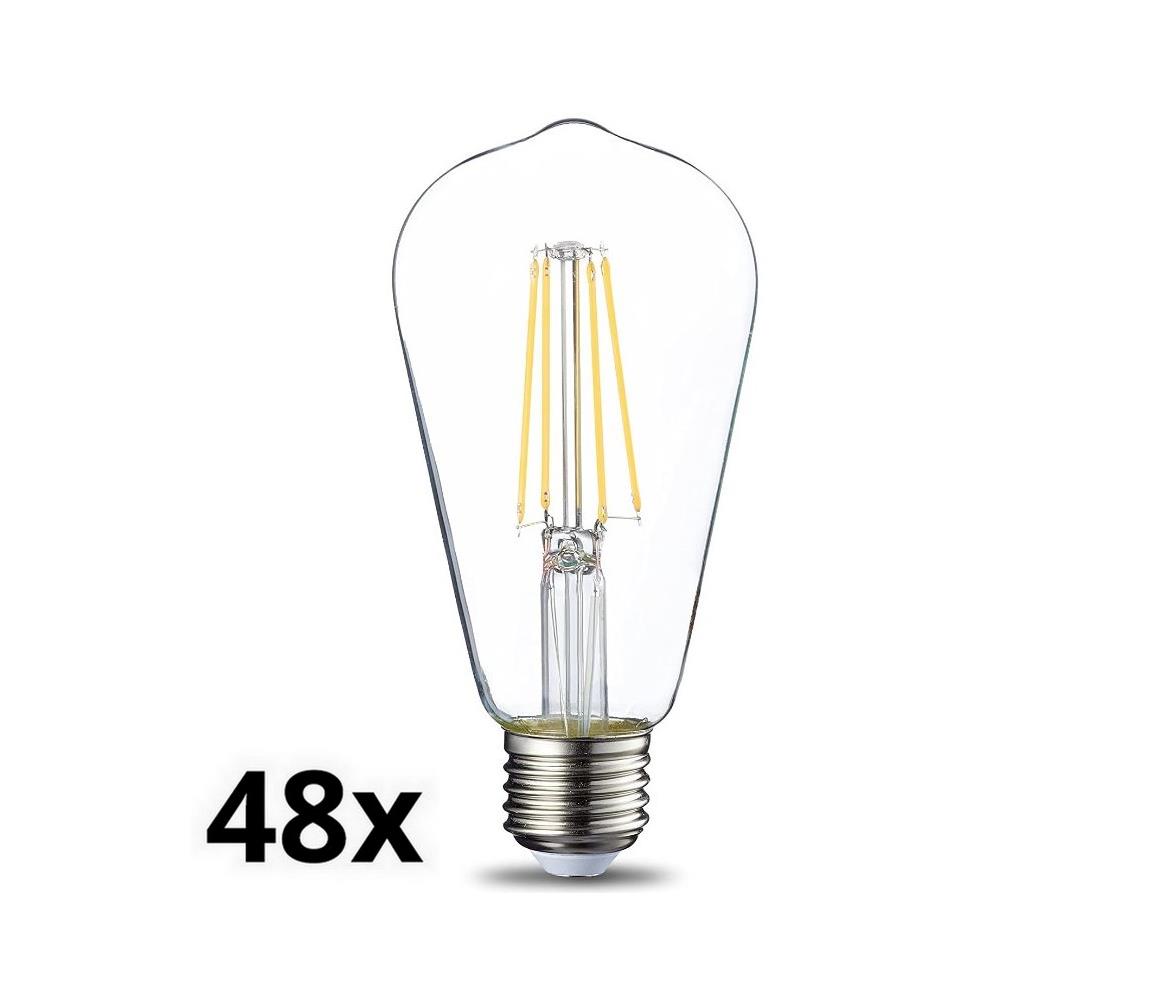 KÉSZLET 48x LED Izzó VINTAGE E27/4,3W/230V 2700K
