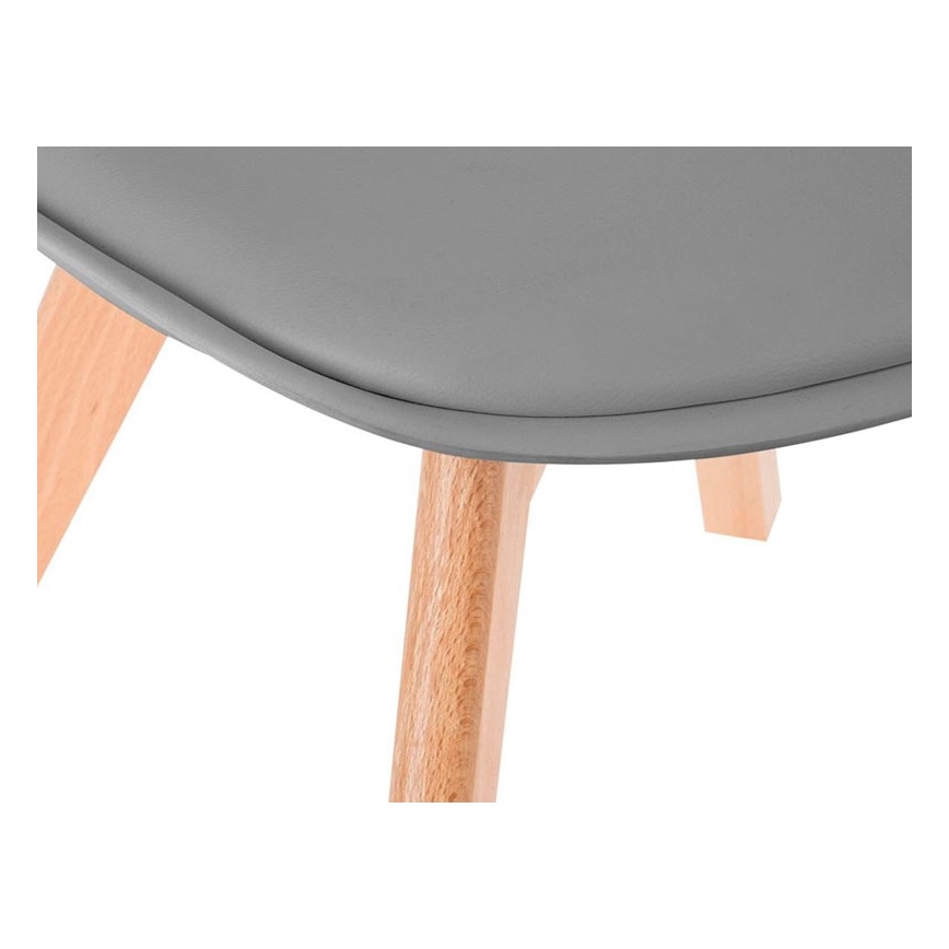 KÉSZLET 4x Étkezőszék BAYA bükkfa/világos szürke