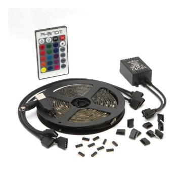 KÉSZLET 4x LED RGB Dimmelhető szalag 2x45cm 2x80cm LED/3,24/5,76W/5V + távirányító