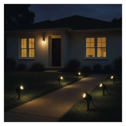 KÉSZLET 4x LED RGBIC Dimmelhető kültéri lámpa LED/7W/230V 3000-6500K IP65 Wi-Fi Tuya