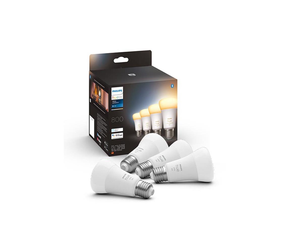 KÉSZLET 4xLED Dimmelhető izzó Philips Hue WHITE AMBIANCE E27/6W/230V 2200