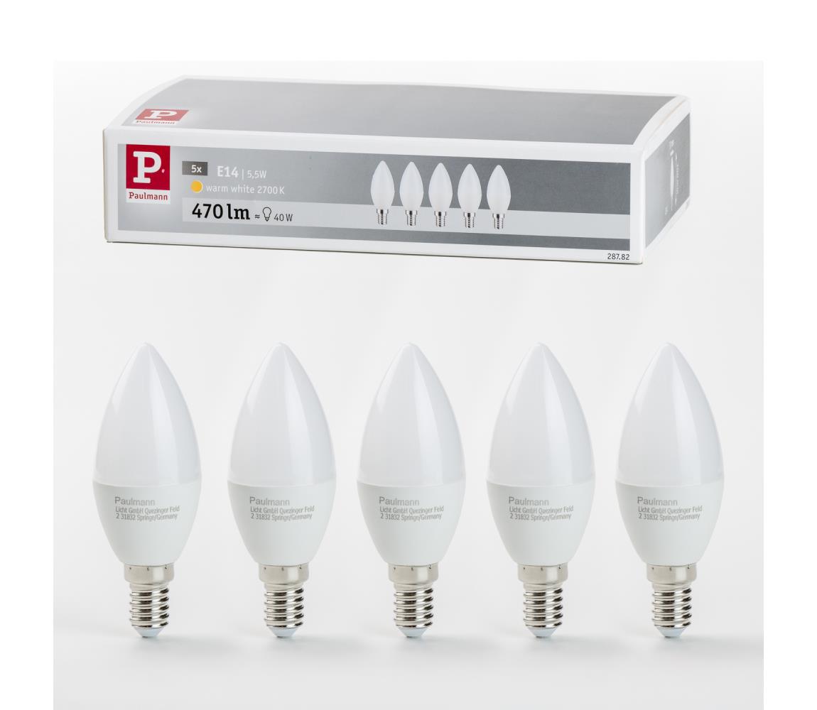 KÉSZLET 5x LED Izzó E14/5,5W/230V 2700K