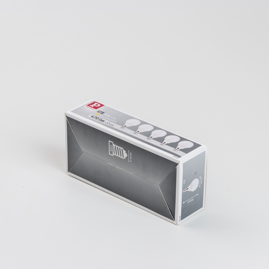 KÉSZLET 5x LED Izzó P45 E14/5,5W/230V 2700K - Paulmann 28783