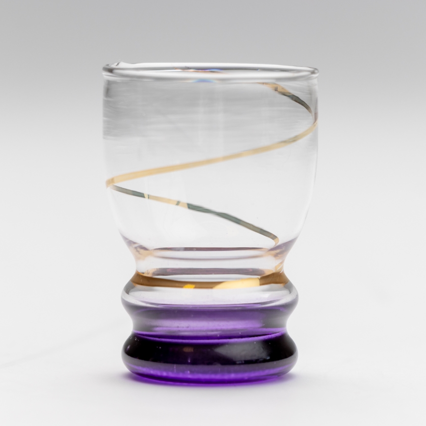 Készlet 6x Felespohár átlátszó lila