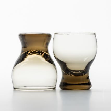 Készlet 6x likőrös pohár átlátszó barna