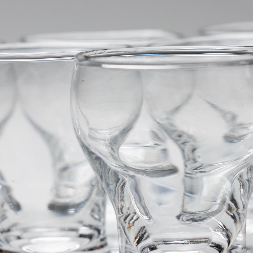 Készlet 6x likőrös üveg átlátszó