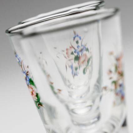 Készlet 6x likőrös üveg csokor motívummal no. 3