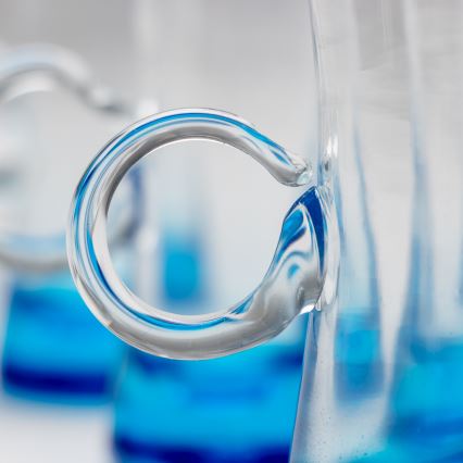 Készlet 6x likőrpohár markolattal kék