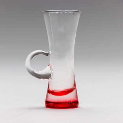 Készlet 6x likőrpohár markolattal piros