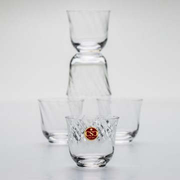 Készlet 6x üveg 90 ml átlátszó