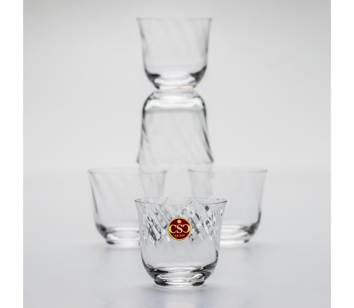 Készlet 6x üveg 90 ml átlátszó