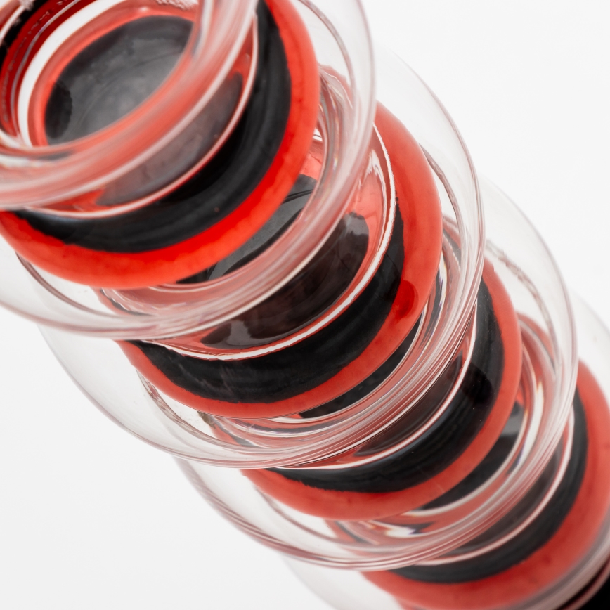 Készlet 6x üveg Katka 170 ml piros átlátszó